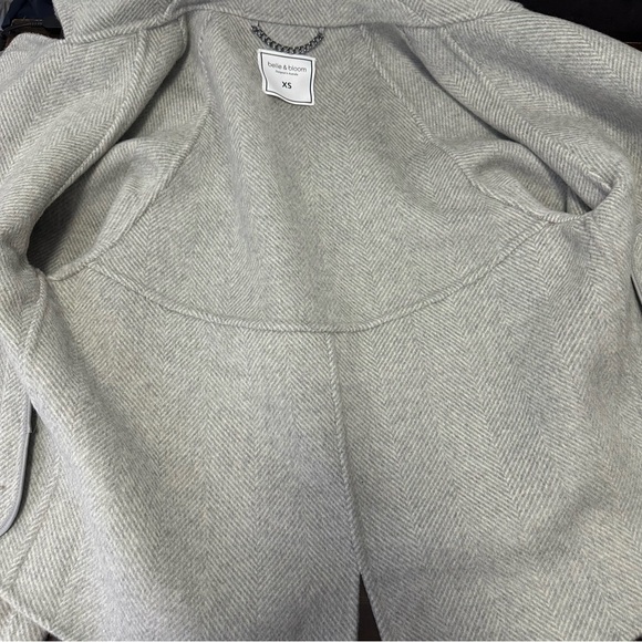 Belle & Bloom Wonderland Collection I’m Yours Wool Peacoat Herringbone Grey XS - Picture 12 of 16